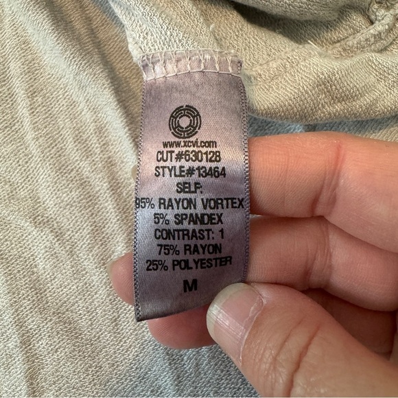 XCVI Medium Gray Velvet & Suede Feel Tunic Top ~ Minimalist Lagenlook Casual - Picture 8 of 8